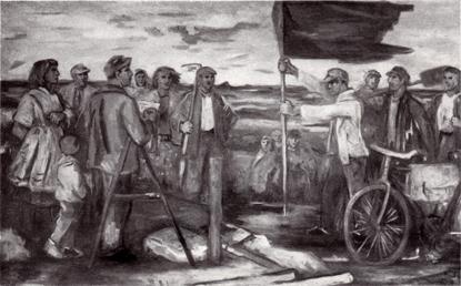 Heinz Dubois, Bodenreform, 1956/57, Öl auf Leinwand